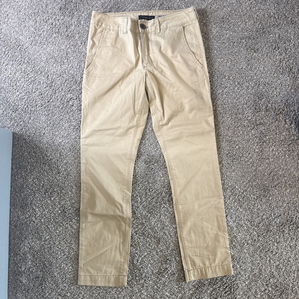 Aeropostale Mens Skinny Straight Chino Pants Khaki Size 29x30